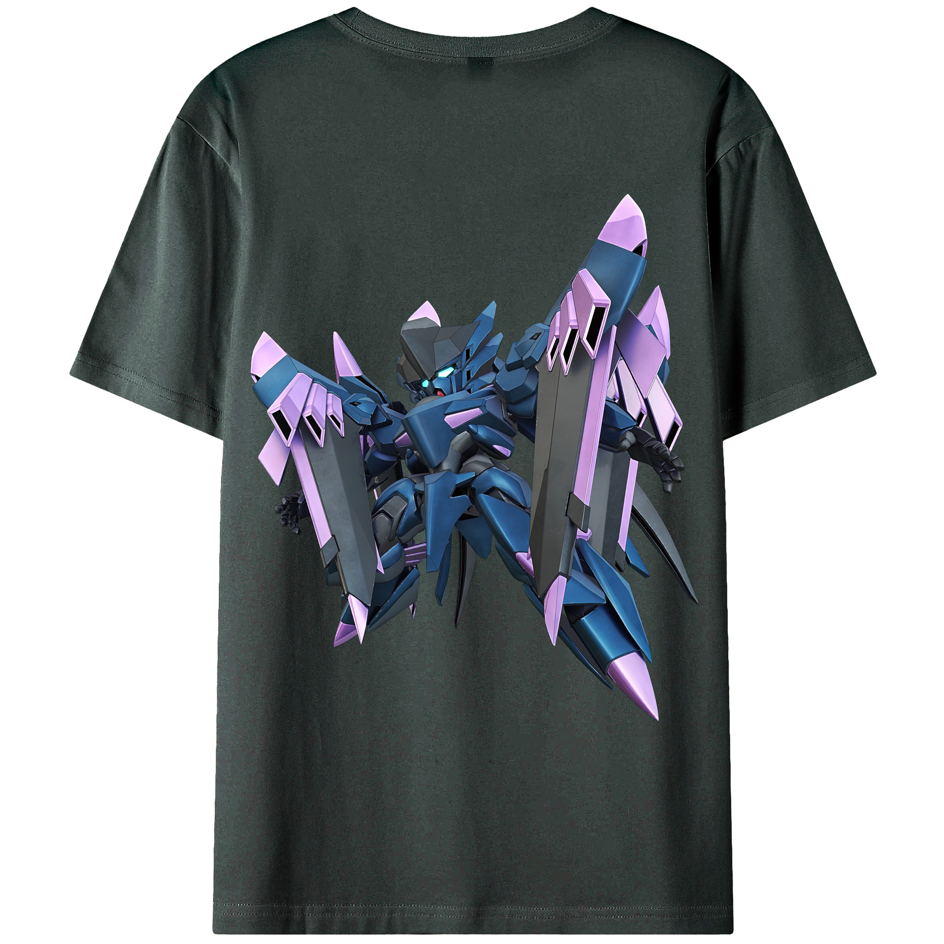 （画像用） 機動戦士ガンダム Mobile Suit Gundam 綿100％ メンズ半袖Tシャツ（バックプリント） 通気性